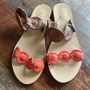 Jack Rogers Women's Sandals - Brown and Orange